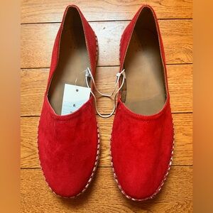 A New Day Red Suede Espadrilles